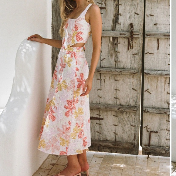 Sabo Lux Keara Midi Skirt and Corset Top  Set - Pollen size 8 - Picture 3 of 8